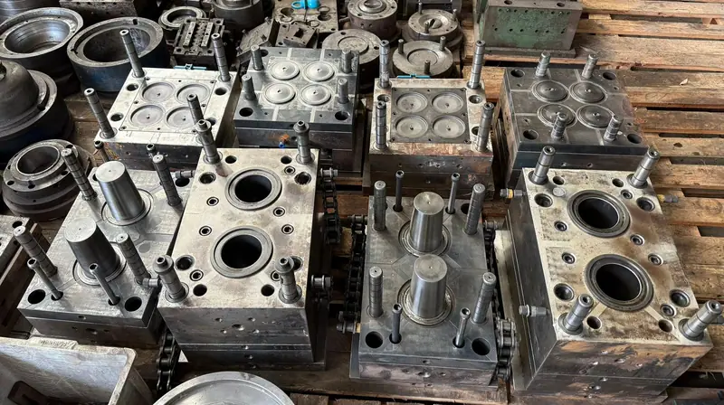 Injection mold for a 660 ml cup with lid and overcap — view 4