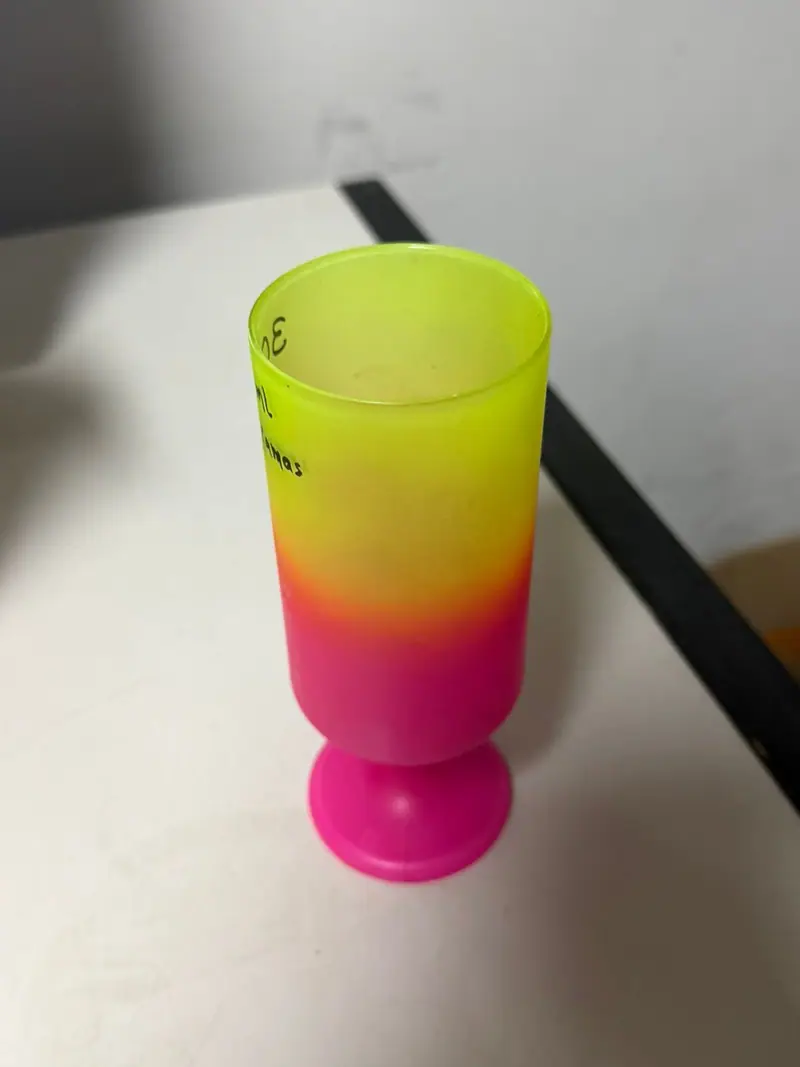 Plastic part injected from the mold for a 300 ml goblet — detail 2